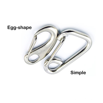 Carabiner Earrings Metal Silver High Gloss